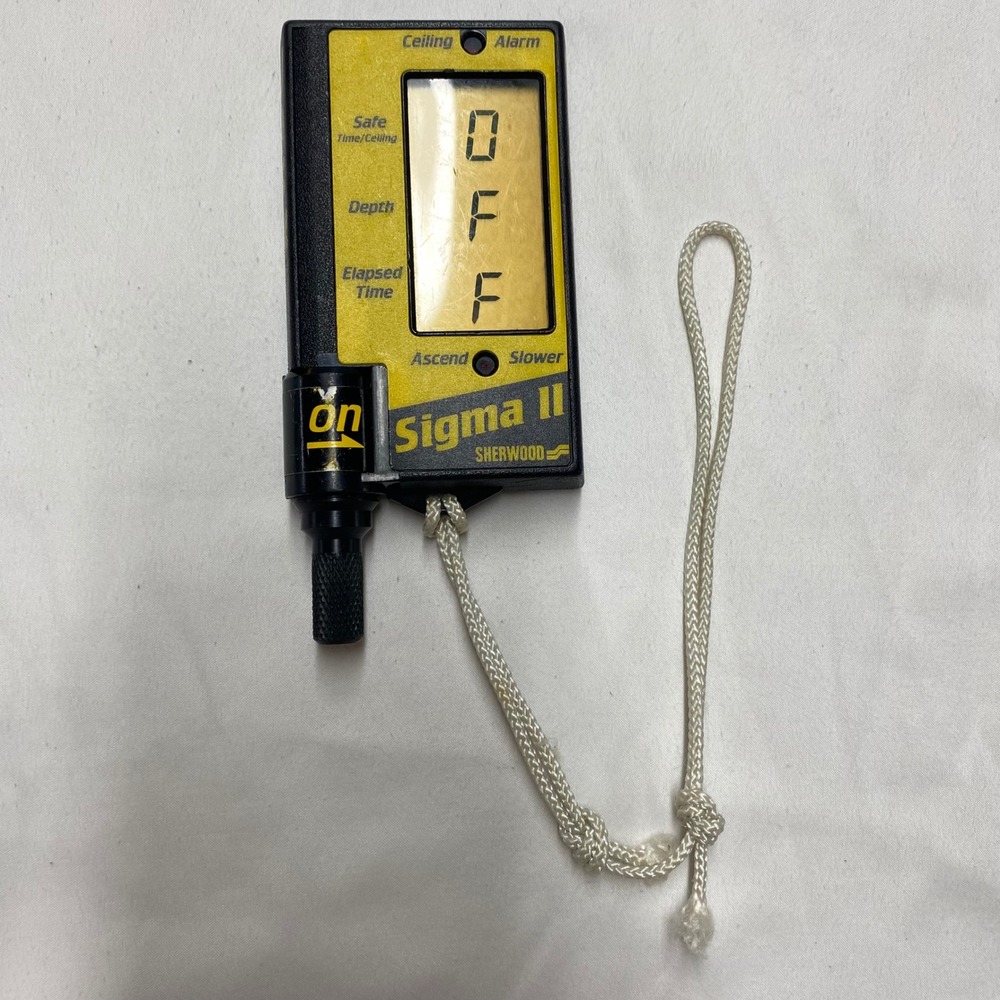 Sherwood Sigma II Scuba Dive Computer Vintage 1986 Orca Industries Yellow Black